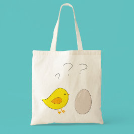 Bolso De Tela La gallina o el huevo la Cute personalizado Pascua