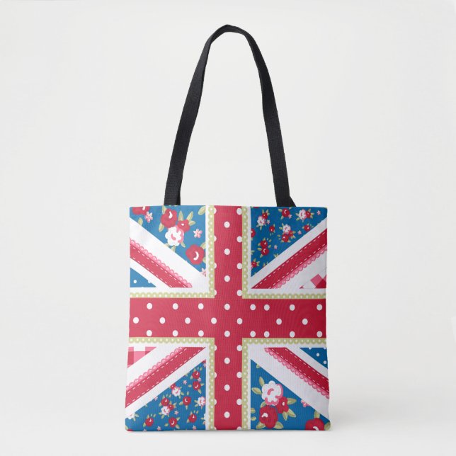 Bolso De Tela La gente divertida quilt la Unión británica Jack F (Anverso)
