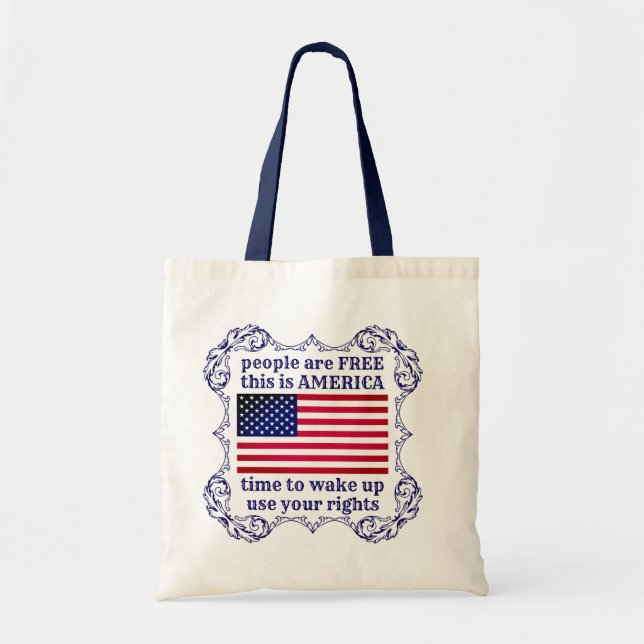 Bolso De Tela La gente es tote libre (Frente)