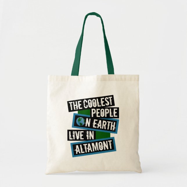 Bolso De Tela La Gente Más Genial de la Tierra Vive en Altamont (Frente)