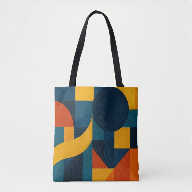 Bolso De Tela La geometría del Tote de la emoción (Anverso)