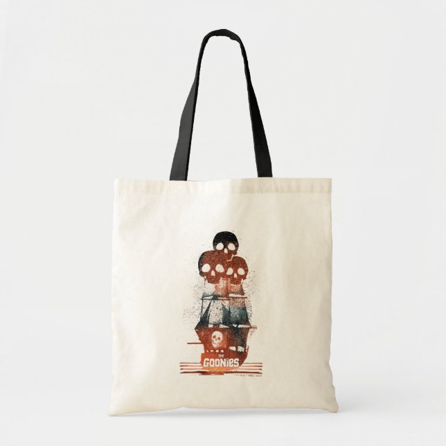 Bolso De Tela La gráfica de silueta del barco pirata Goonies (Frente)