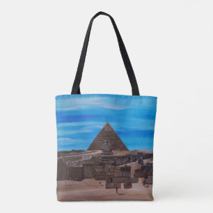 Bolso De Tela La Gran Esfinge y la Pirámide de Khafre