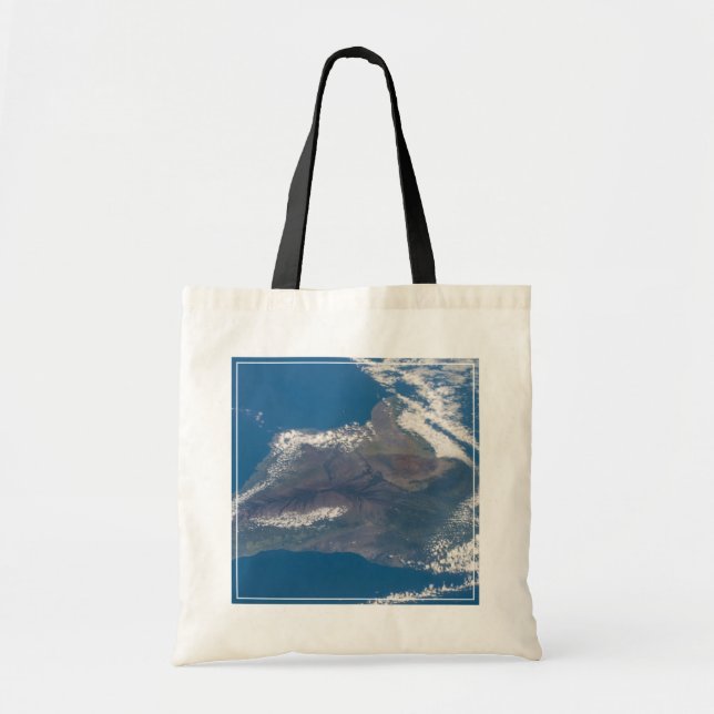 Bolso De Tela La Gran Isla De Hawaii Y Sus Montañas (Frente)