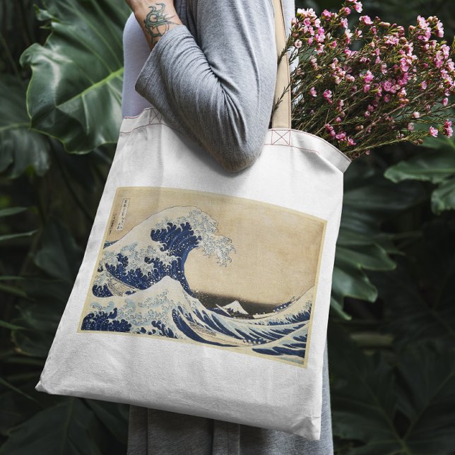 Bolso De Tela La gran ola de Kanagawa por Hokusai (Subido por el creador)