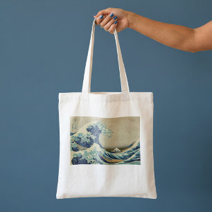 Bolso De Tela La gran ola frente a Kanagawa