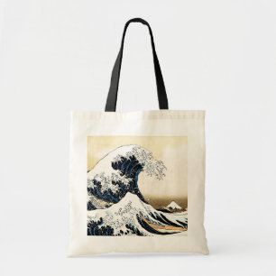 Bolso De Tela La Gran Ola Fuera de Kanagawa Hokusai, arte japoné