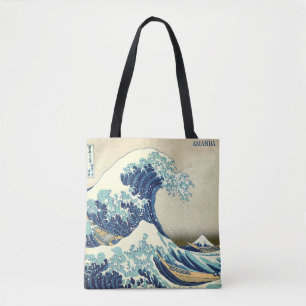 Bolso De Tela La Gran Ola – Katsushika Hokusai – Texto Personali