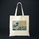 Bolso De Tela La gran onda de Kanagawa<br><div class="desc">Este bolso de ultramarinos práctico ofrece una impresión muy famosa del woodblock llamada Kanagawa Okinami-Ura (神奈川沖浪裏), conocido en inglés bajo el nombre la gran onda de Kanagawa. Primero fue impreso durante los 1830s por un artista nombrado Katsushika Hokusai como parte de sus treinta y seis opiniones de las series del...</div>