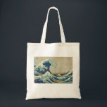 Bolso De Tela La gran onda de Kanagawa<br><div class="desc">Este bolso de ultramarinos práctico ofrece una impresión muy famosa del woodblock llamada Kanagawa Okinami-Ura (神奈川沖浪裏), conocido en inglés bajo el nombre la gran onda de Kanagawa. Primero fue impreso durante los 1830s por un artista nombrado Katsushika Hokusai como parte de sus treinta y seis opiniones de las series del...</div>