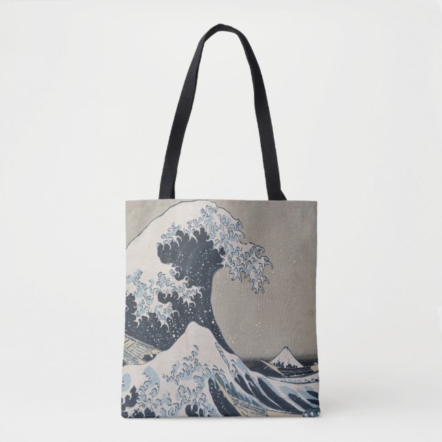 Bolso De Tela La gran onda de Kanagawa de Katsushika Hokusai (Anverso)