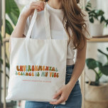 Bolso De Tela La Groovy Retro Ciencia Ambiental es mi opinión<br><div class="desc">Groovy,  tote retro 'La ciencia ambiental es mi vibe' de los años 70 para científicos ambientales.</div>