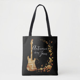 Bolso De Tela La Guitarra De Música Bag Autumn Es Mi Banda De Mú