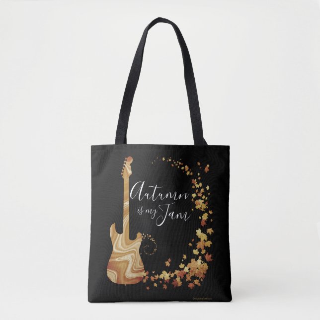 Bolso De Tela La Guitarra De Música Bag Autumn Es Mi Banda De Mú (Anverso)