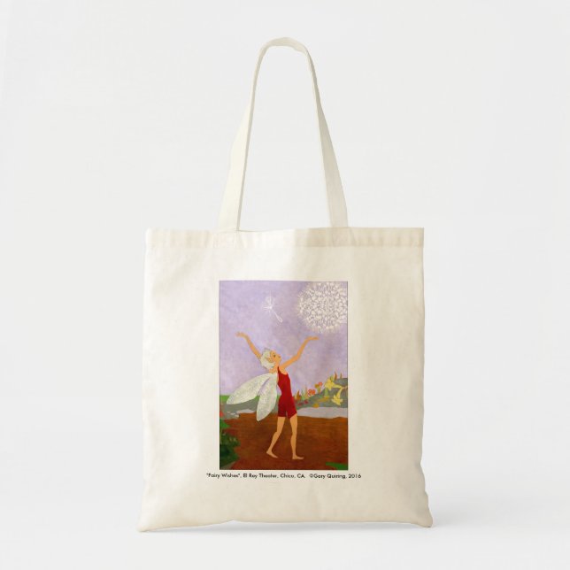 Bolso De Tela La "hada desea" el tote de la lona (Frente)