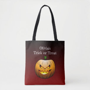 Bolso De Tela La Halloween de Jack O'lantern