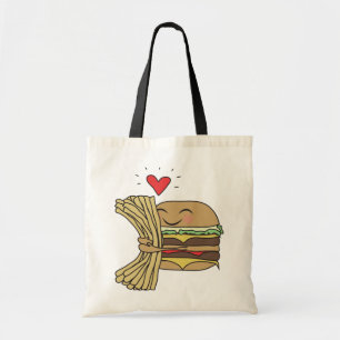 Bolso De Tela La hamburguesa ama las fritadas