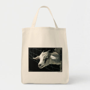 Bolso De Tela "La hierba siempre es más verde..." Goat Tote Bag