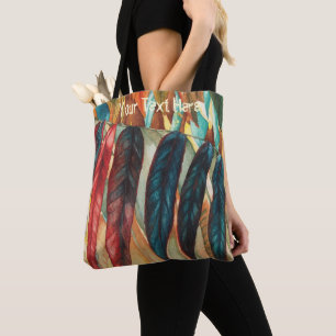 Bolso De Tela la hoja del otoño colorea arte moderno estilizado