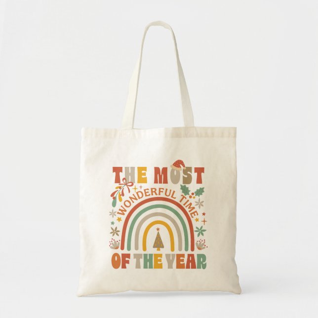 Bolso De Tela La Hora Más Maravillosa Del Año Navidades (Frente)