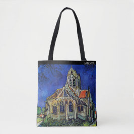 Bolso De Tela La Iglesia en Auvers – Texto Personalizado