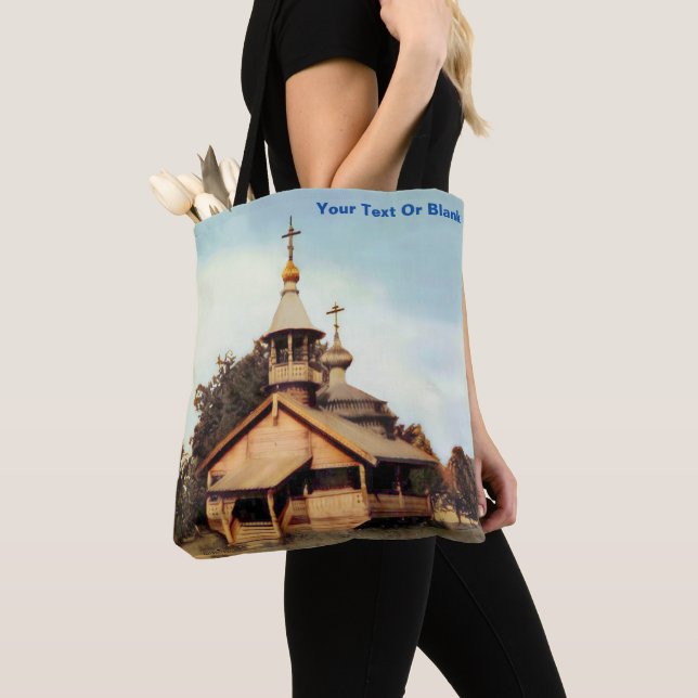 Bolso De Tela La Iglesia Rusa de Madera Tote Bag (Detalle)