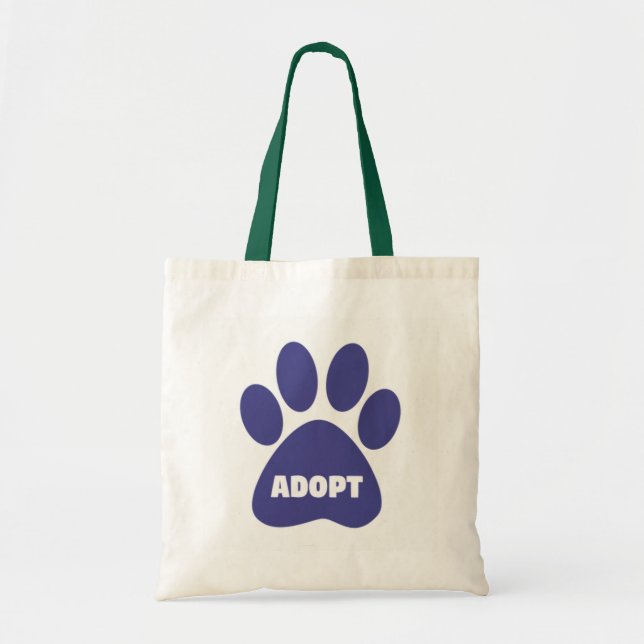 Bolso De Tela La impresión de encargo de la pata adopta mueve (Frente)
