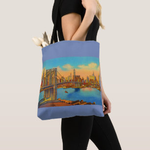 Bolso De Tela la impresión del puente de Brooklyn