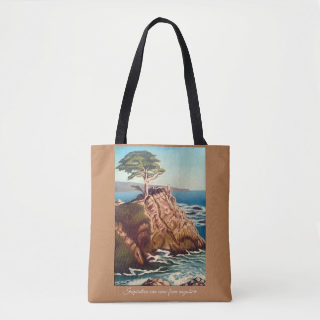 Bolso De Tela La inspiración puede venir dondequiera del tote de (Anverso)