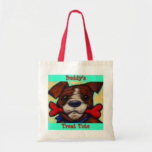 Bolso De Tela La invitación del perro del nombre de mascota