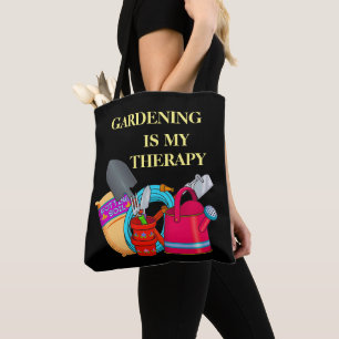 Bolso De Tela La jardinería es mi terapia herramientas de jardin