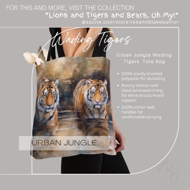 Bolso De Tela La Jungla Urbana Wading Tigers Tote Bag (Subido por el creador)
