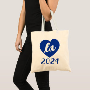 Bolso De Tela ,la KAMALA corazón 2024 texto de guión azul
