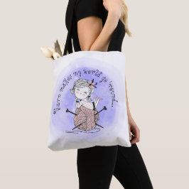 Bolso De Tela La lana hace mi mundo