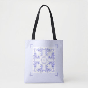 Bolso De Tela La lavanda pálida delicada florece el tote