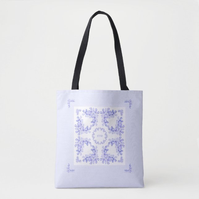Bolso De Tela La lavanda pálida delicada florece el tote (Anverso)