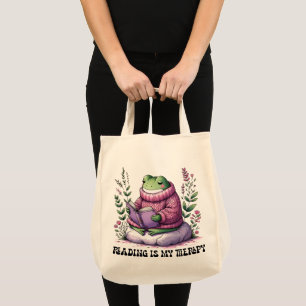 Bolso De Tela La lectura de Froggy es mi terapia
