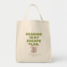 Bolso De Tela La lectura es mi plan de escape - Diseño de amante