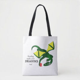Bolso De Tela La lectura hace que los dragones sean reales