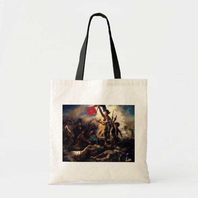 Bolso De Tela La libertad como líder del pueblo, Eugene Delacroi (Frente)