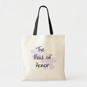 Bolso De Tela La lila florece a la criada del honor