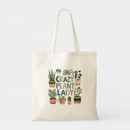 Bolso De Tela La loca dama de la planta, los amantes de la plant