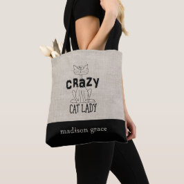 Bolso De Tela La loca dama del gato