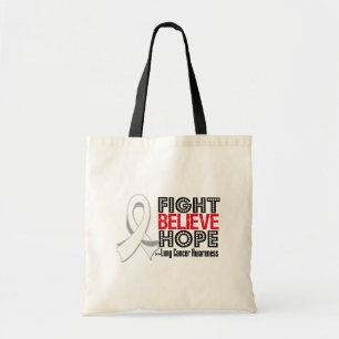 Bolso De Tela La lucha cree la esperanza - cáncer de pulmón