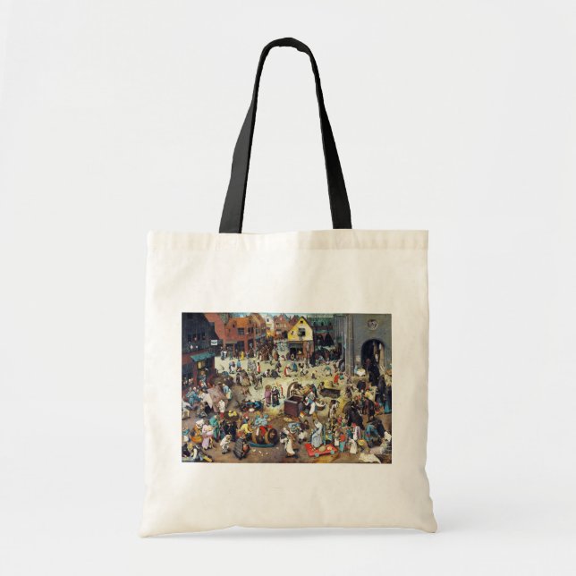 Bolso De Tela La lucha entre el carnaval y la Cuaresma, Bruegel (Frente)