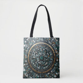 Bolso De Tela La lujosa muralla de mosaico circular
