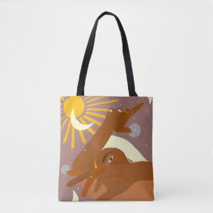 Bolso De Tela La luna baila conmigo