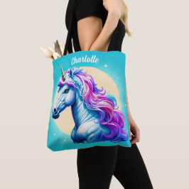 Bolso De Tela La luz de la luna de unicornio del personalizable: