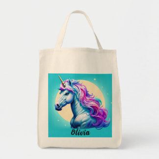 Bolso De Tela La luz de la luna de unicornio del personalizable: