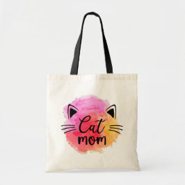 Bolso De Tela La madre del gato colorida cara del gato lindo